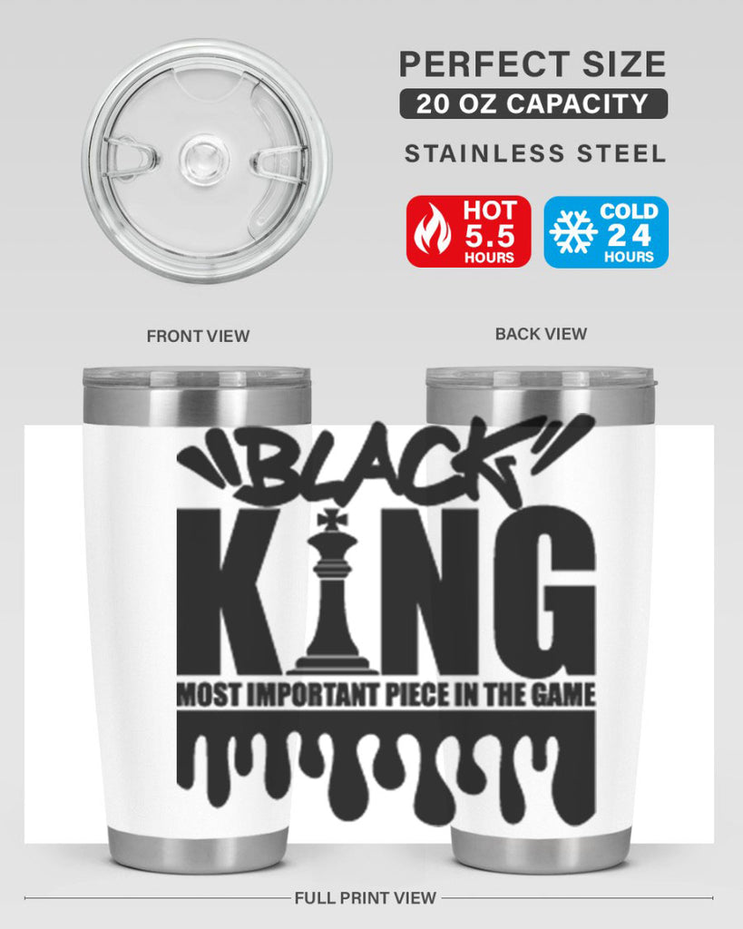 black king 174#- black words phrases- Cotton Tank