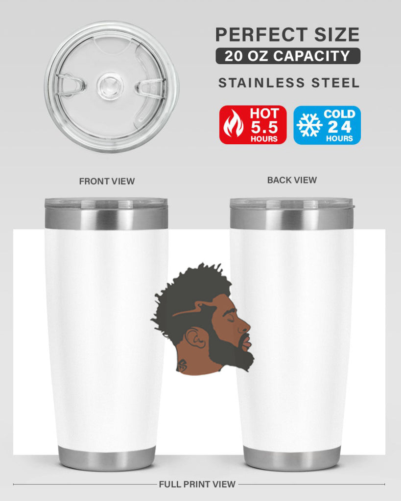 black man 30#- black men - boys- tumbler