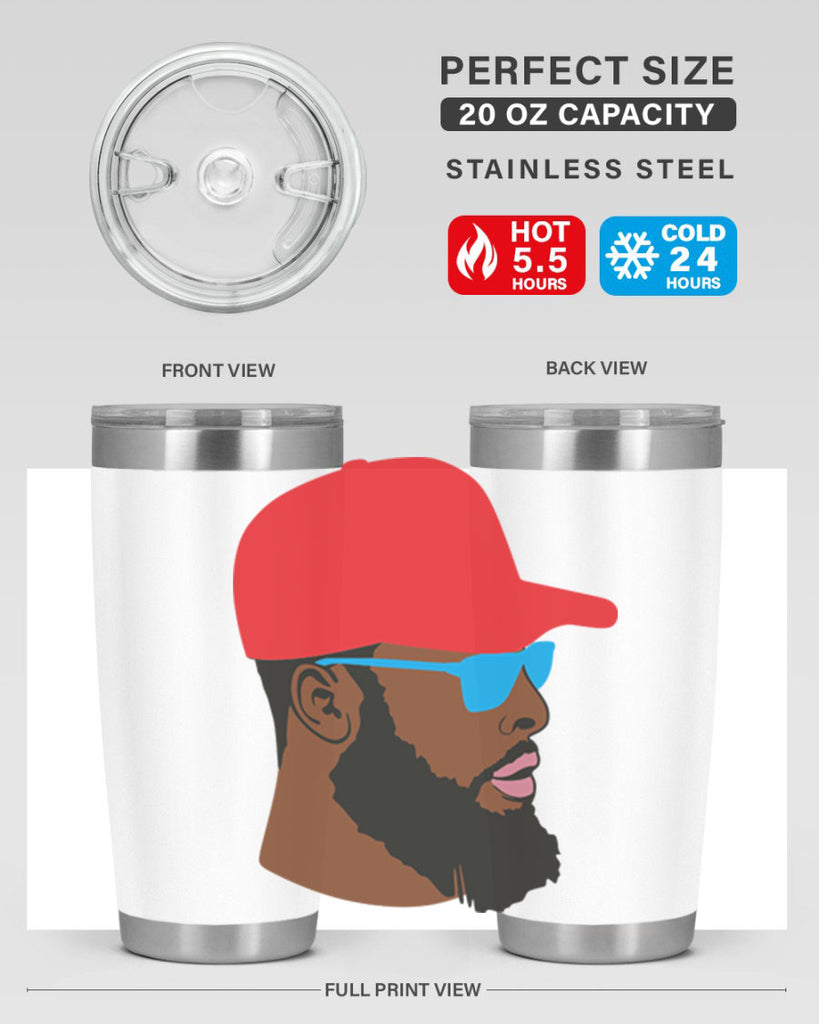 black man style 1#- black men - boys- tumbler