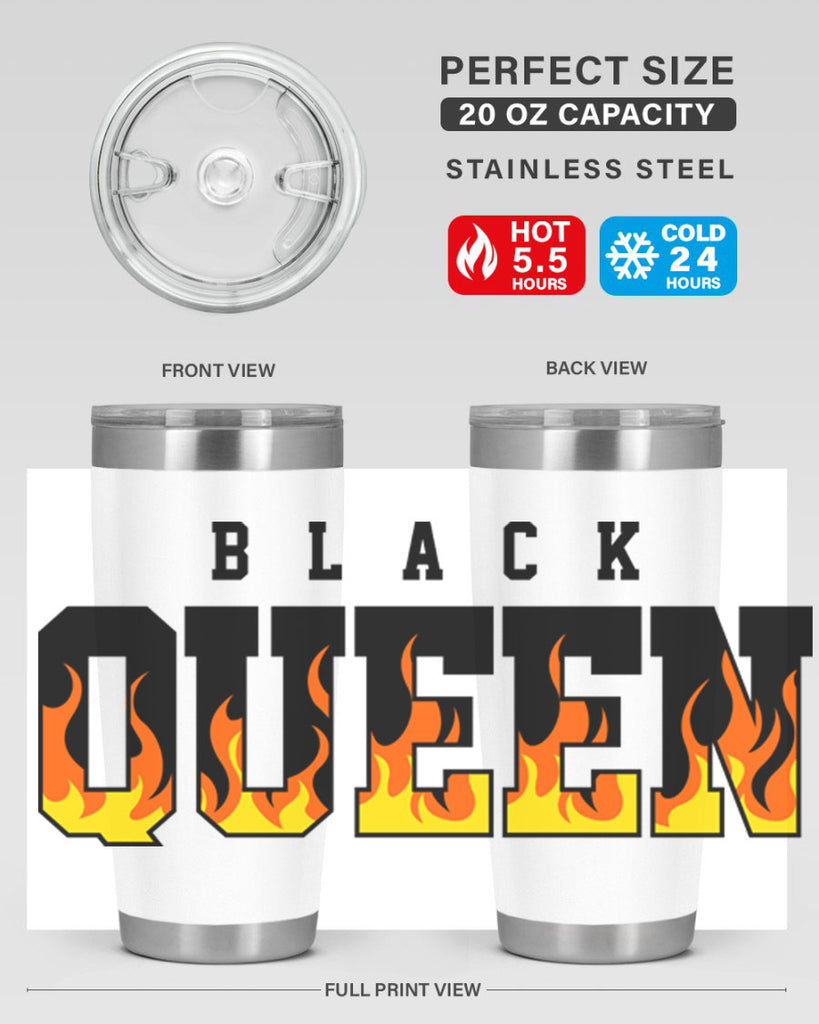 black queen flames 220#- black words phrases- Cotton Tank