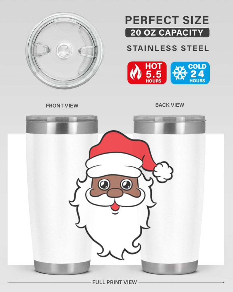 black santa 25#- black men - boys- tumbler