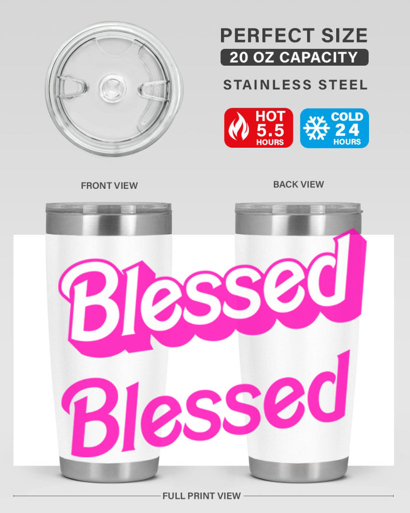 blessed barbie 193#- black words phrases- Cotton Tank
