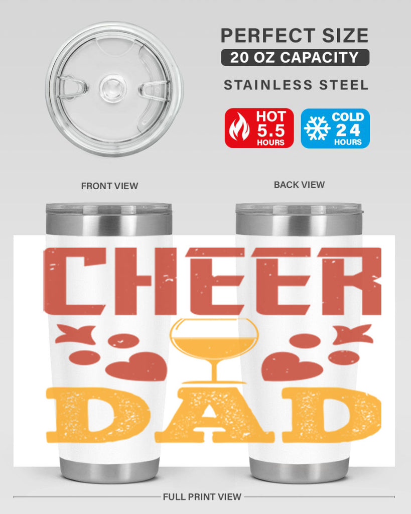 cheer dad 121#- fathers day- Tumbler