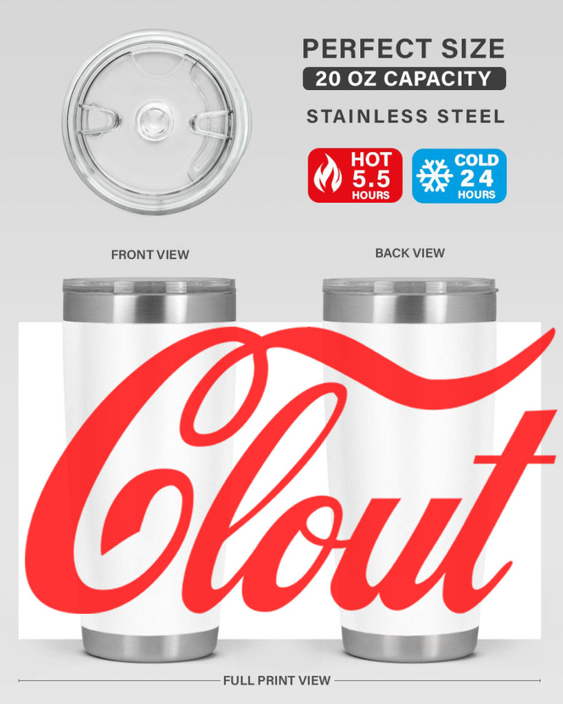 clout 185#- black words phrases- Cotton Tank