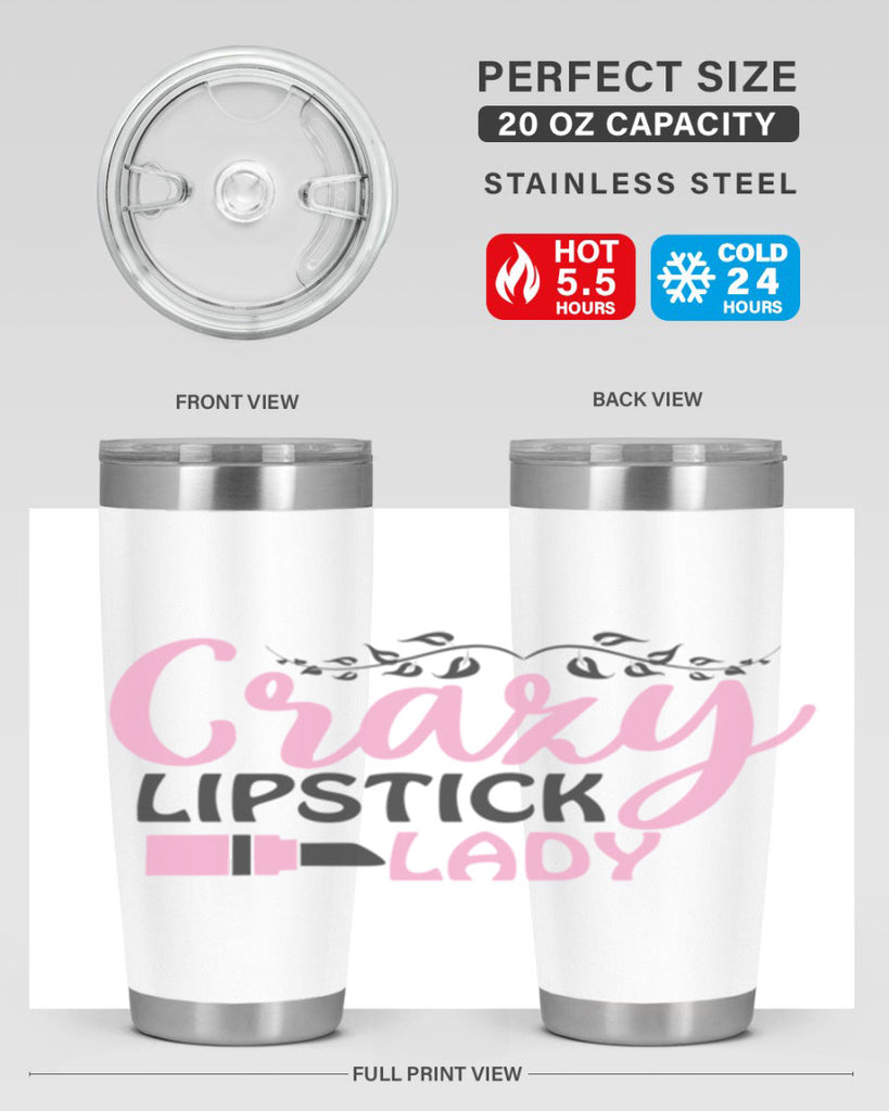 crazy lipstick lady Style 159#- make up- Tumbler