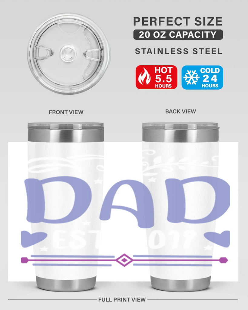 dad est 100#- fathers day- Tumbler
