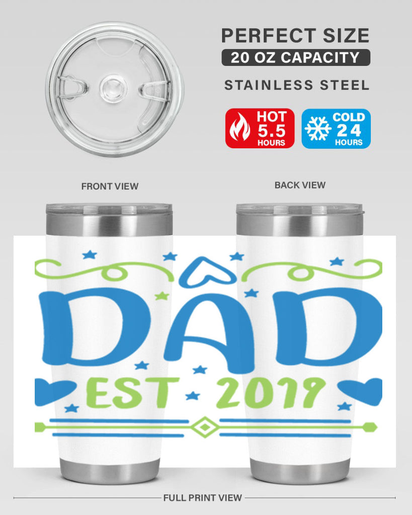 dad est 99#- fathers day- Tumbler