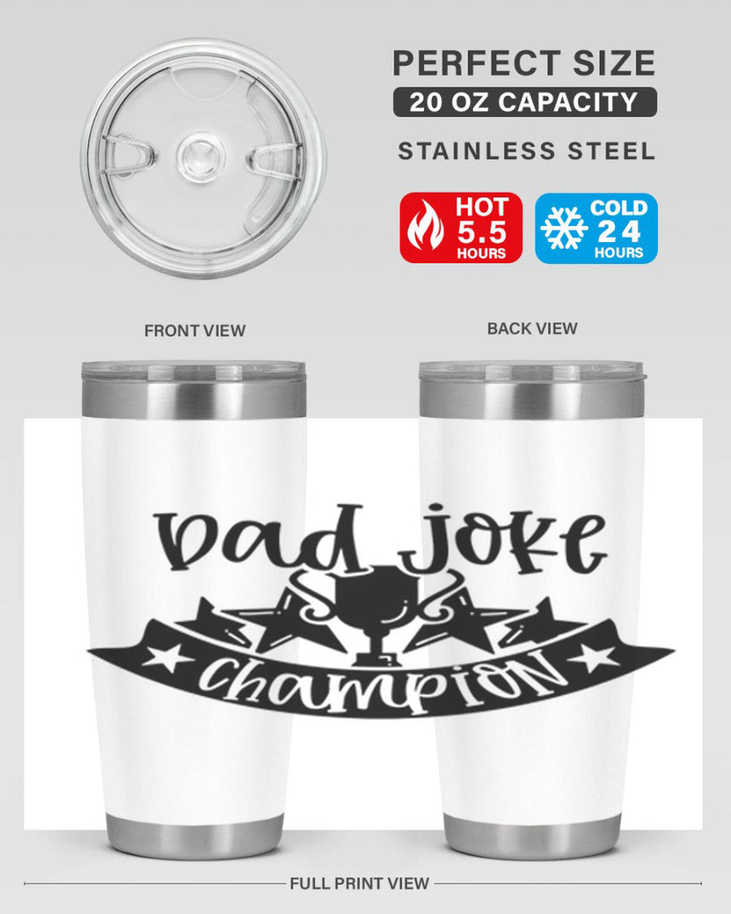 dad joke champion 66#- fathers day- Tumbler