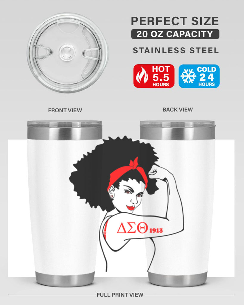 delta sigma theta 6#- black words phrases- Cotton Tank