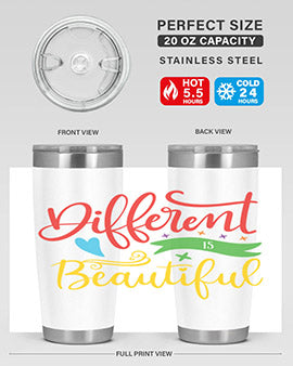 different is beautiful Style 11#- autism- Tumbler