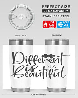 different is beautiful Style 12#- autism- Tumbler