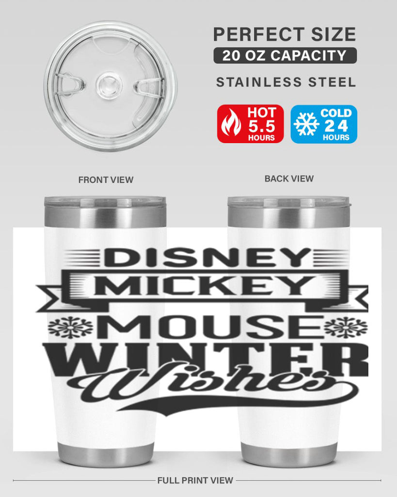 disney mickey mouse winter wishes 93#- winter- Tumbler