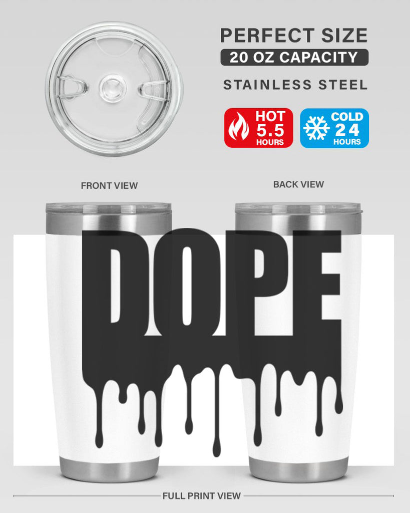 dope drip 166#- black words phrases- Cotton Tank