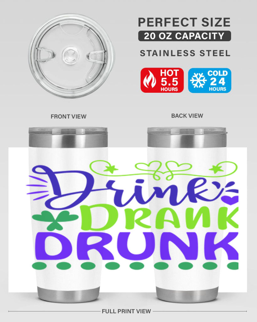 drink drank drunk 22#- mardi gras- Tumbler