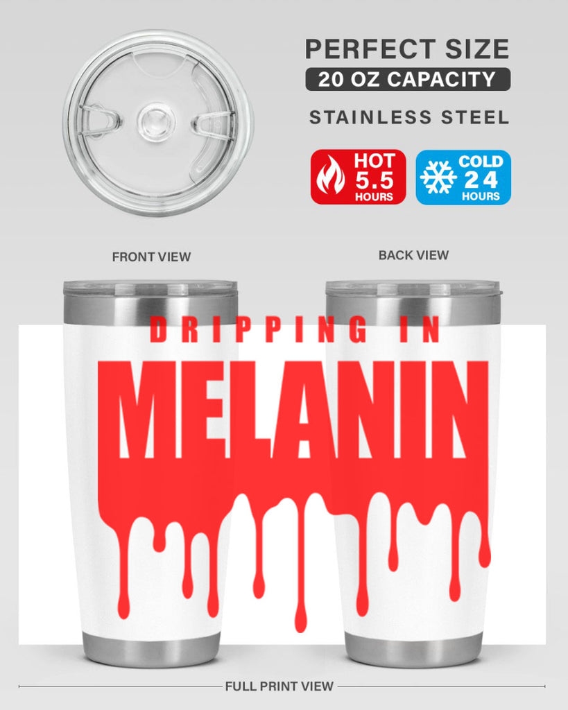 dripping in melanin 161#- black words phrases- Cotton Tank