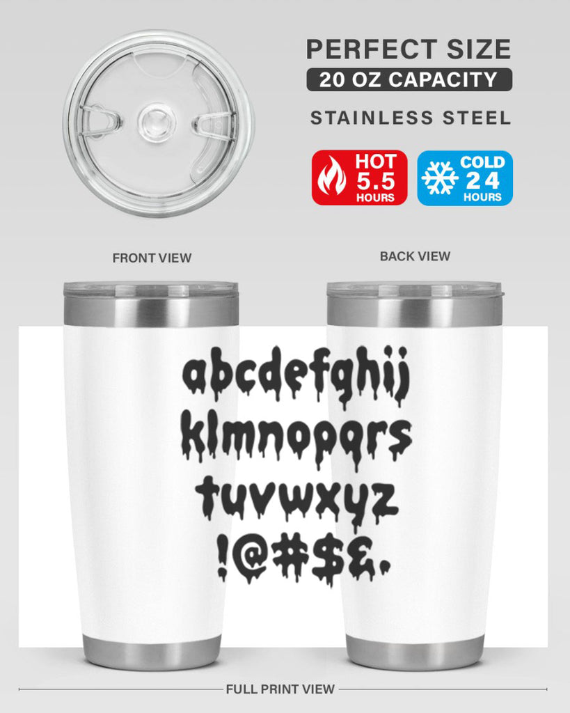 dripping lowercase 162#- black words phrases- Cotton Tank