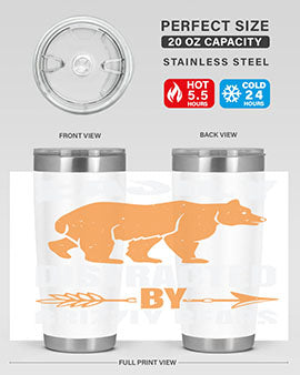 easily distracted by grizzly bears 1#- Bears- Tumbler
