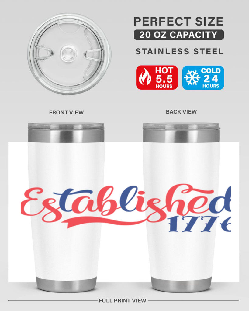 established Style 46#- Fourt Of July- Tumbler