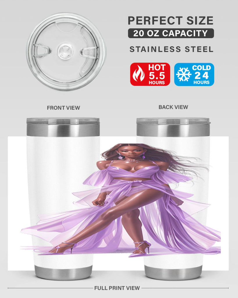 fashion girl in lavender 60#- fashion- Cotton Tank