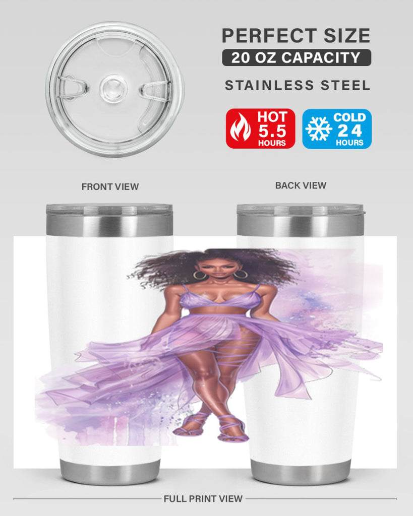 fashion girl in lavender 65#- fashion- Cotton Tank