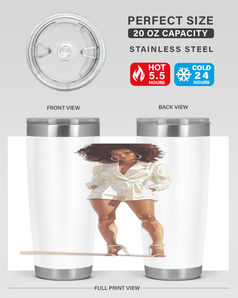 fashion girl in white 74#- fashion- Cotton Tank