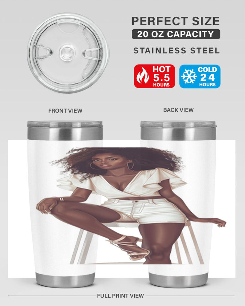 fashion girl in white 85#- fashion- Cotton Tank