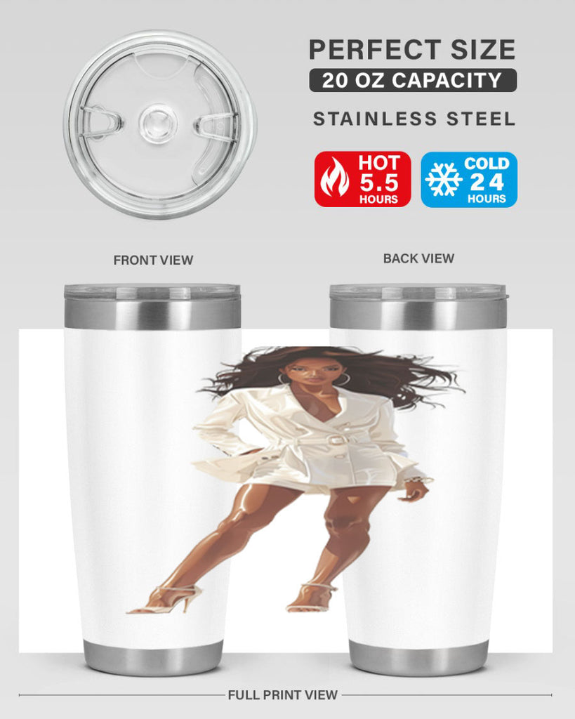fashion girl in white 86#- fashion- Cotton Tank