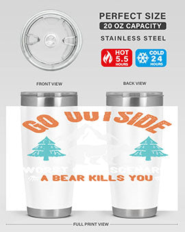 go outside worst case scenario a bear kills you  40#- Bears- Tumbler
