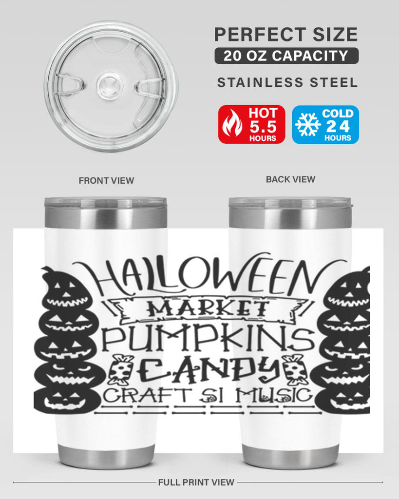 halloween market pumpkins candy 73#- halloween- Tumbler