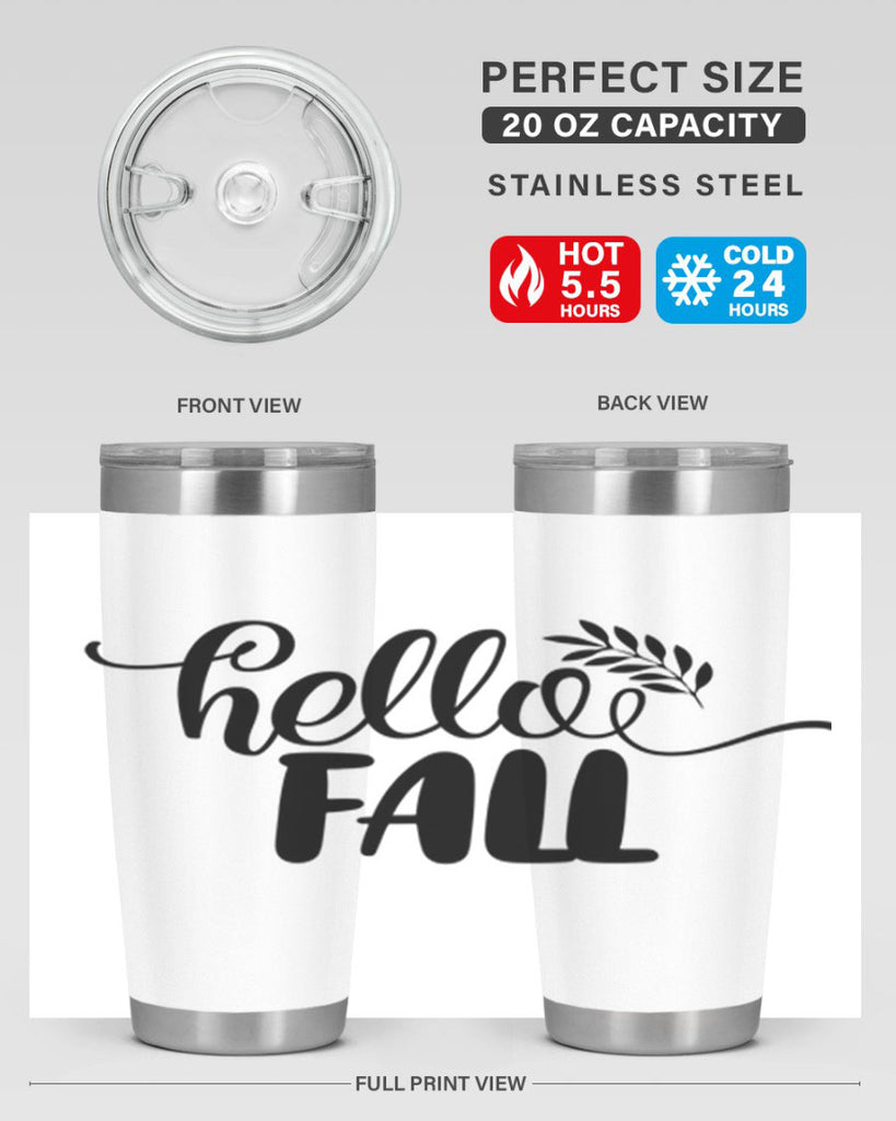 hello fall 54#- thanksgiving- Tumbler