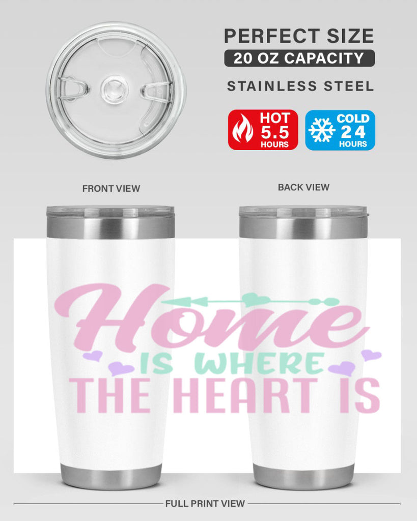 home is where the heart is 39#- home- Tumbler