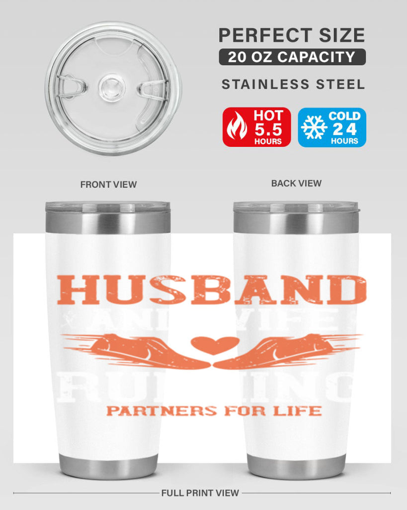 husband and wife running partners for life 41#- running- Tumbler