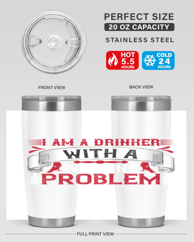 i am a drinker with a writing problem 49#- drinking- Tumbler