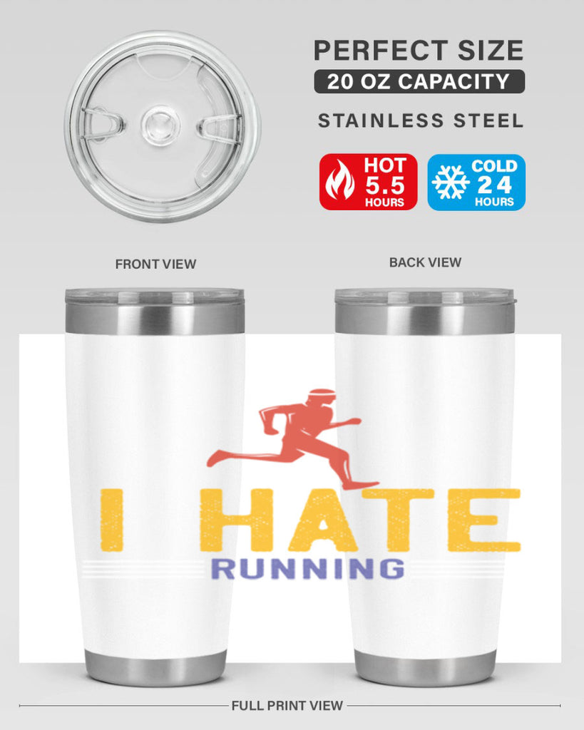 i hate running 40#- running- Tumbler