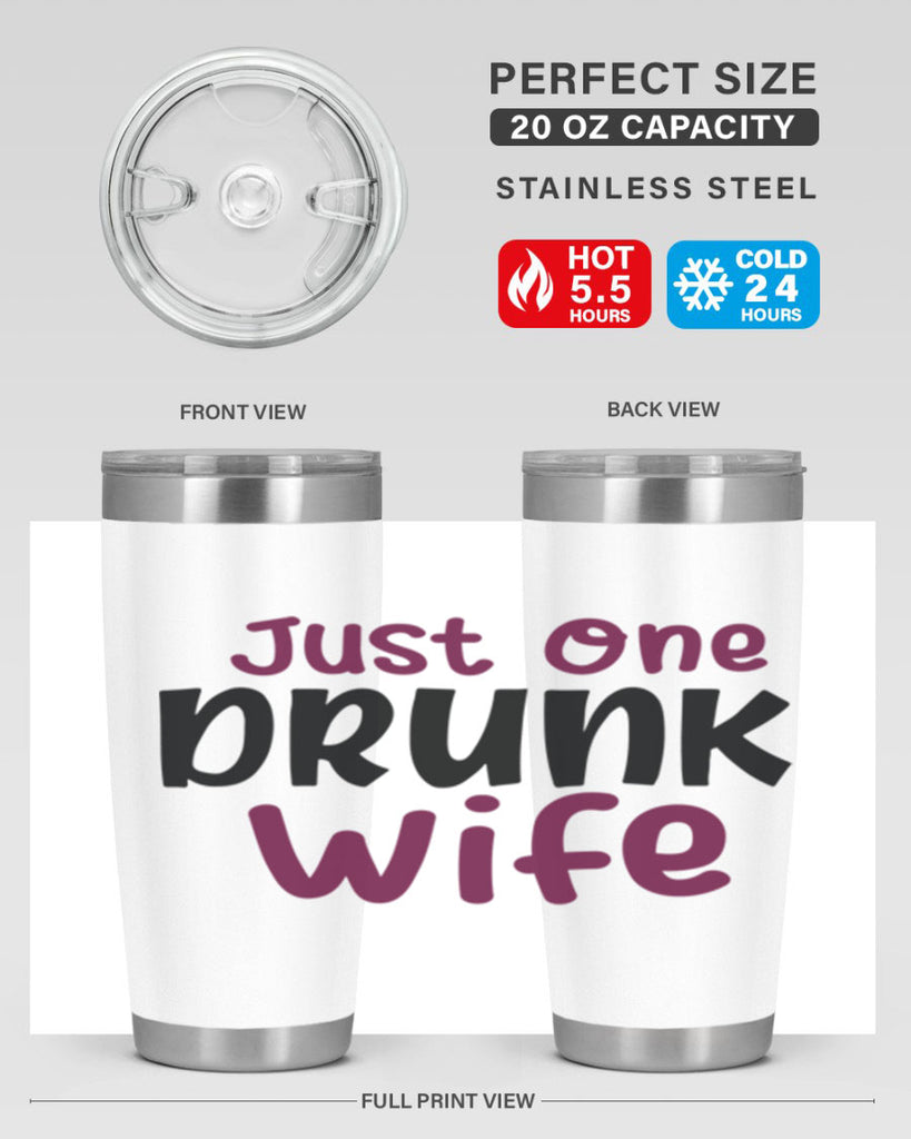 just one drunk wife 187#- wine- Tumbler