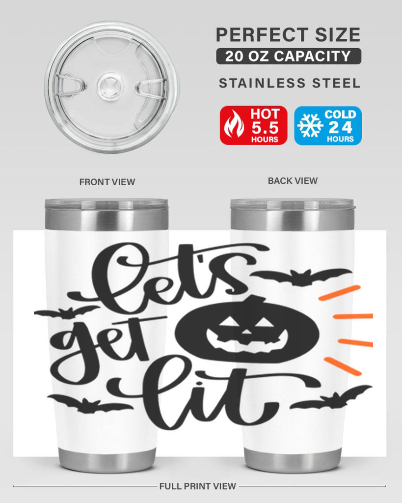 lets get lit 48#- halloween- Tumbler