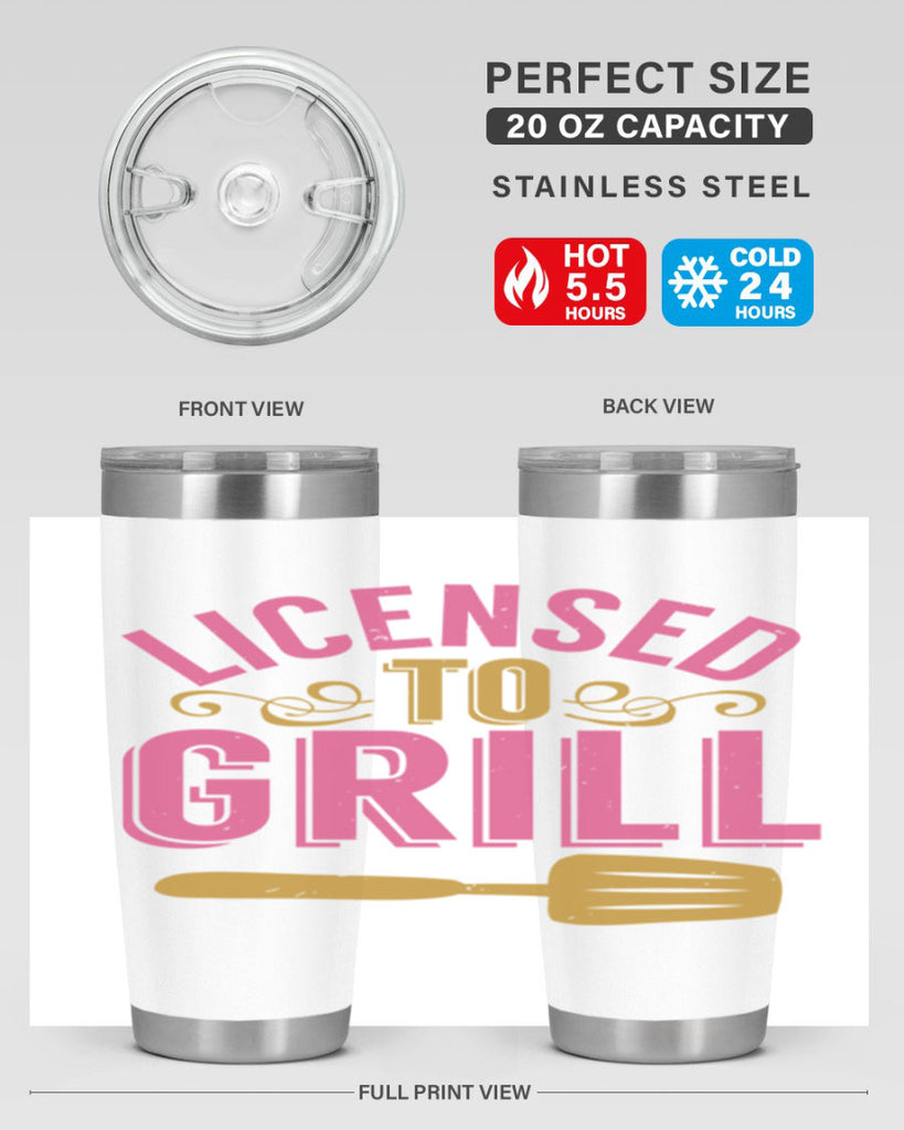 licensed to grill 24#- bbq- Tumbler