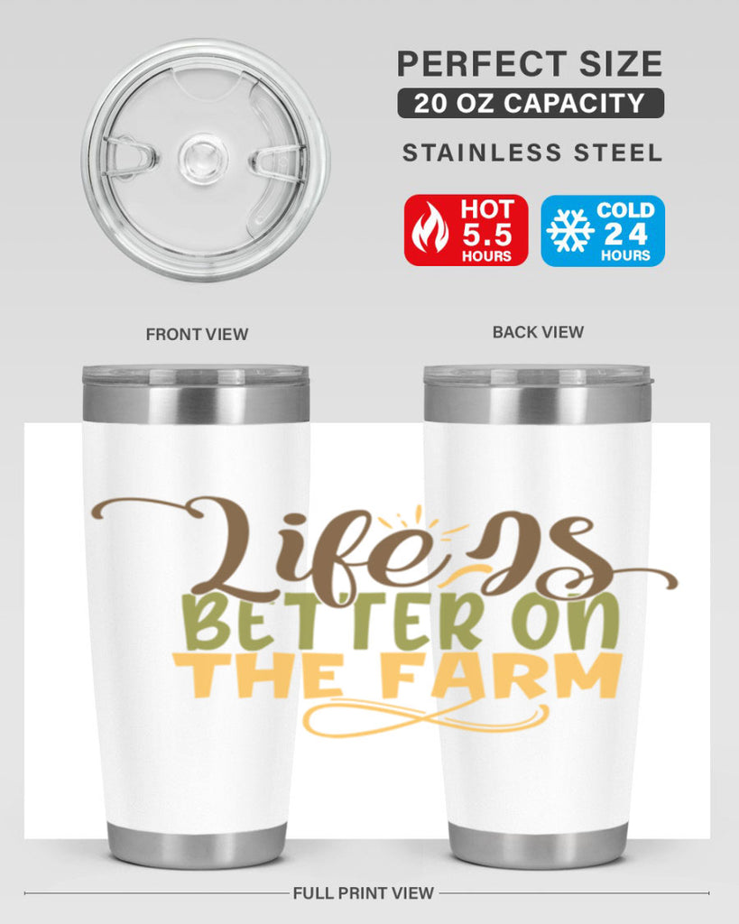 life is better on the farm 5#- farming and gardening- Tumbler