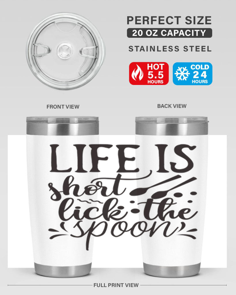 life is short lick the spoon 23#- kitchen- Tumbler
