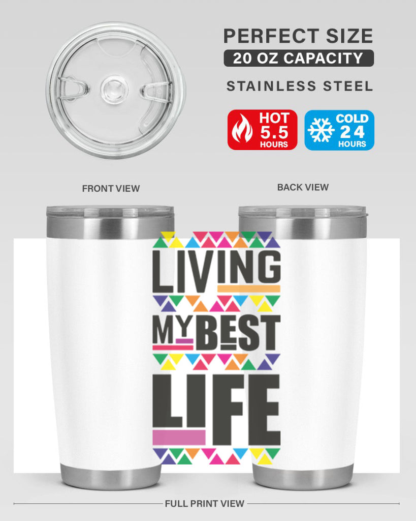living my best life- black words phrases- Cotton Tank