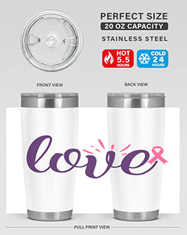 love Style 7#- breast cancer- Tumbler