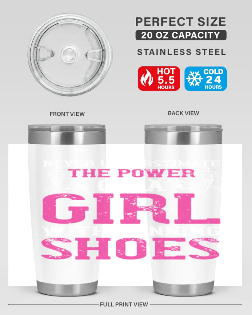 never understimate the power of a girl with running shoes 29#- running- Tumbler