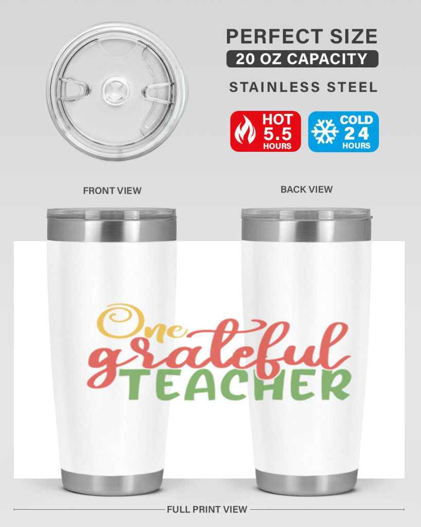 one grateful teacher Style 168#- teacher- tumbler