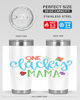 one lucky mama Style 33#- autism- Tumbler