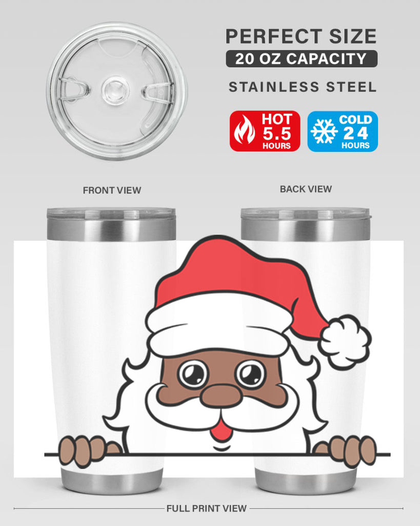 peekaboo black santa 19#- black men - boys- tumbler