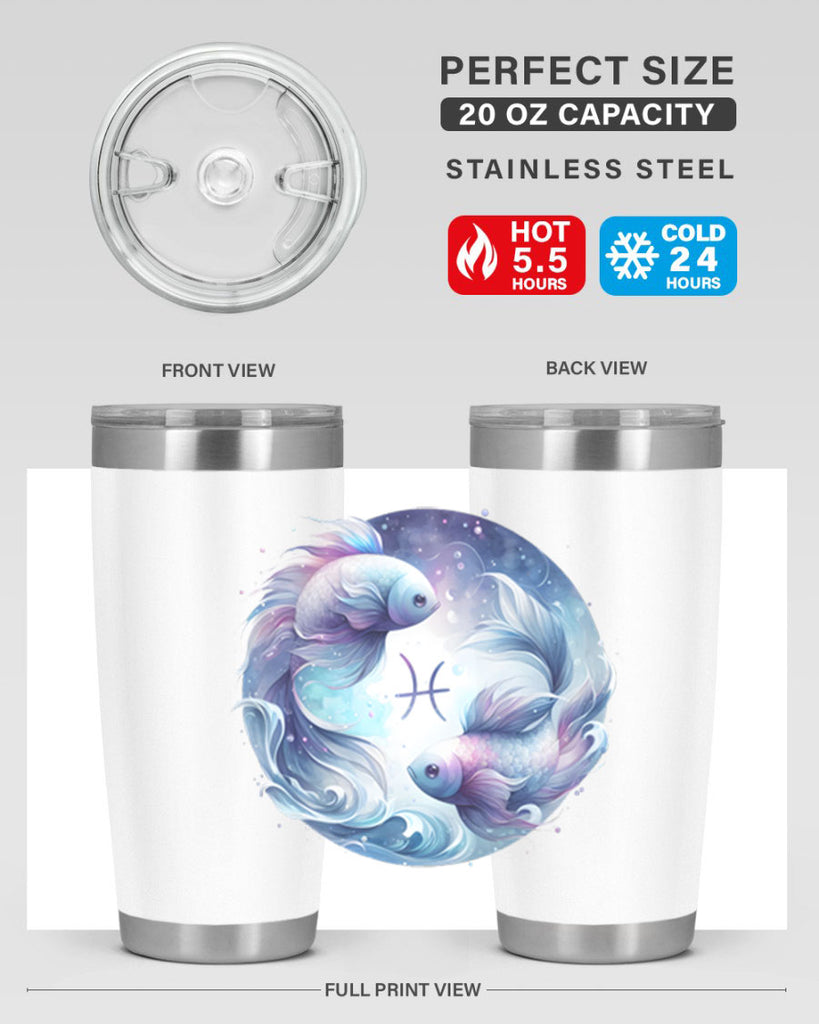 pisces 349#- zodiac- Tumbler