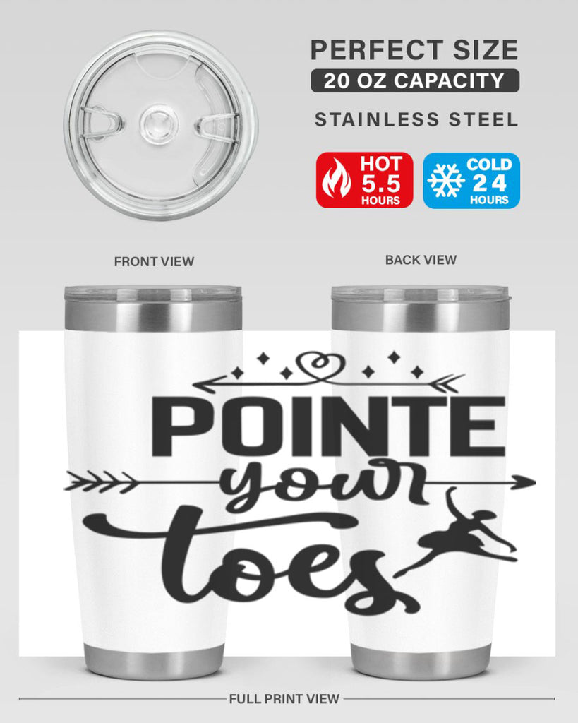 pointe your toes 72#- ballet- Tumbler