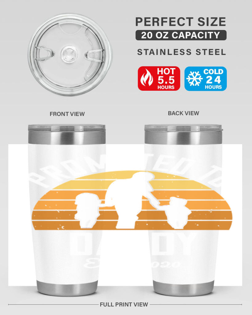 promoted to daddy est 187#- fathers day- Tumbler