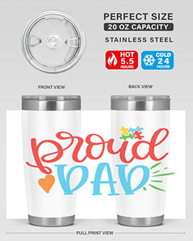 proud dad Style 36#- autism- Tumbler