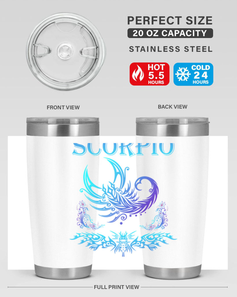 scorpio 449#- zodiac- Tumbler